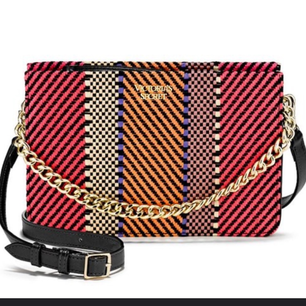 Victoria’s Secret Woven Straw Multicolor Crossbody Bag